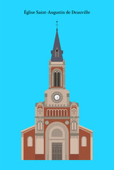 Fototapeta premium Église Saint-Augustin de Deauville, France