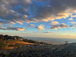 Sundown at Velebit mountain near Sugarska duliba in Croatia