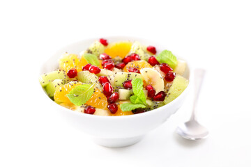 fresh fruit salad in bowl