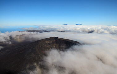 clouds over the mountains