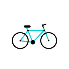 Fototapeta premium Vector icon of caribbean blue mountain bicycle or bike. Symbol of bike. Vector illustration