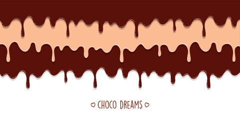 sweet tasty melting chocolate icing background choco dreams