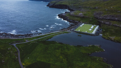 aerial view of the river