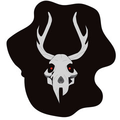 Simple wendigo skull icon design
