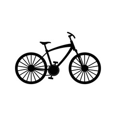Fototapeta na wymiar Riding vehicle bicycle bike icon | Black Vector illustration |
