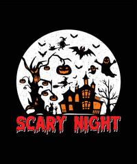 Scary Night/Halloween t-shirt design