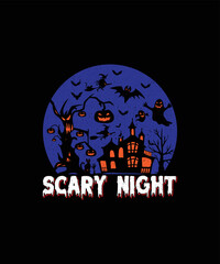 Scary Night/Halloween t-shirt design