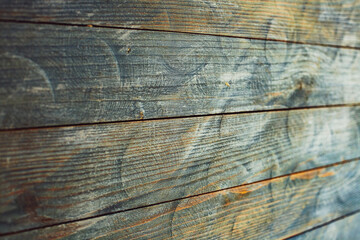 Vintage brown wood background texture with knots and nail holes. Old painted wood wall. Brown abstract background. Vintage wooden dark horizontal boards. Front view with copy space. 