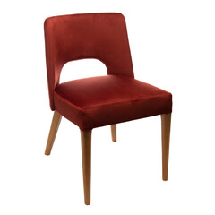 red armchair isolated on white