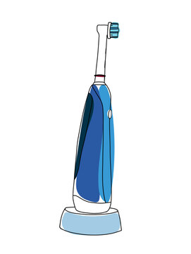 recommend clip art: Electric Toothbrush. Mouth cleaning tools. Toothbrush dental symbol.