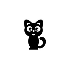 Cat Cute Logo Vector Illustration