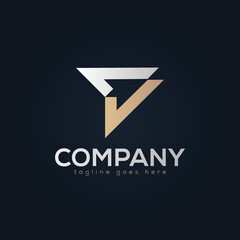 Arrow Company design abstract vector logo template