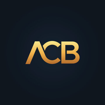 ACB Letter Gold Concept Logo Design.