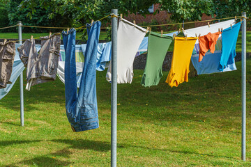 laundry drying in the sun
