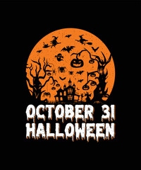 October 31 halloween/Halloween t-shirt design
