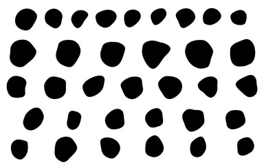 Obraz premium Dotted cheetah Spots Circles Black