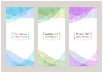 leaflet design templates. watercolor vector background