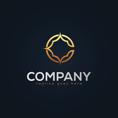 C Letter Monogram Premium Gold Logo Design