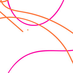Pink Blue Orange Doodle Lines 