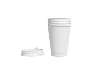 Paper coffee cup mock-up. Render realistic 3d PNG