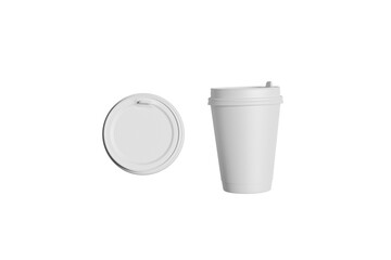 Paper coffee cup mock-up. Render realistic 3d PNG