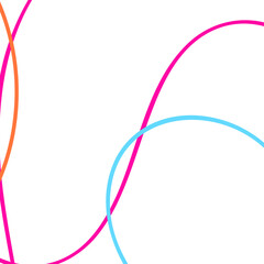 Pink Blue Orange Doodle Lines 