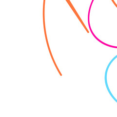 Pink Blue Orange Doodle Lines 