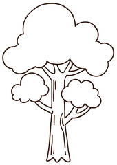 Line art with piglet life in spring watercolor icon