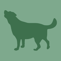 Veterinary dog passport, color silhouette vector