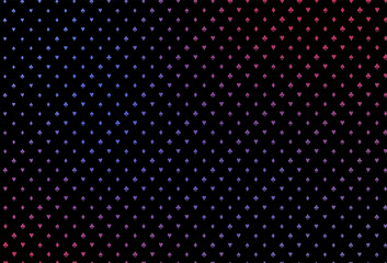 Dark blue, red vector texture with playing cards.