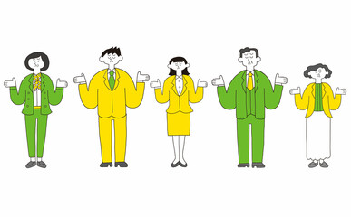 ビジネスパーソンのセット　やれやれ