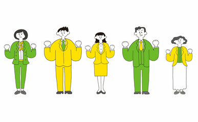 ビジネスパーソンのセット　やる気