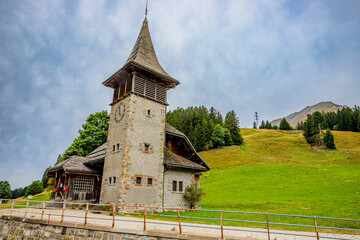 La chapelle de Mosses Ormont-Dessou dans les alpes Suisse