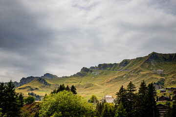Fototapeta premium Le village des Crosets à Val-d'Illiez en Suisse