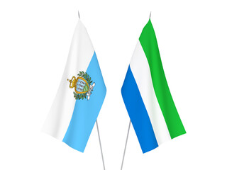 Sierra Leone and San Marino flags