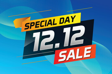	
12.12 Shopping day sale banner background 12 December sale poster template vector illustration for use landing page, template, ui, web, mobile app, poster, banner, flyer, background