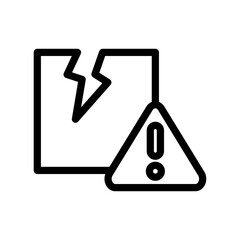 damage line icon illustration vector graphic