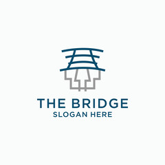 The bridge logo icon vector image