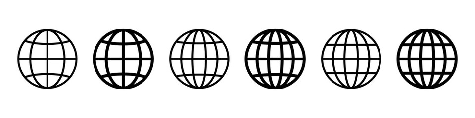 Globe icon. World sign. Global earth symbol. World internet  icon. Global isolated on white background.