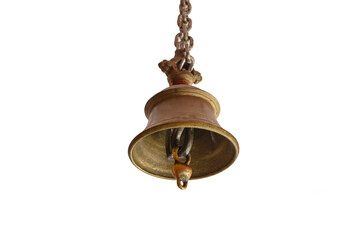 Temple bell isolated on white background - obrazy, fototapety, plakaty