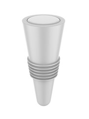 Wine and Beverage Bottle Reusable Silicone Cap Stopper Mock Up. 3d Render Illustration.