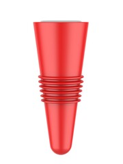 Wine and Beverage Bottle Reusable Silicone Cap Stopper Mock Up. 3d Render Illustration.