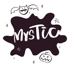 Halloween handwritten letters. Vector illustration