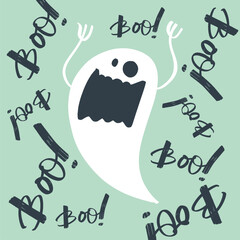 Halloween handwritten letters. Vector illustration