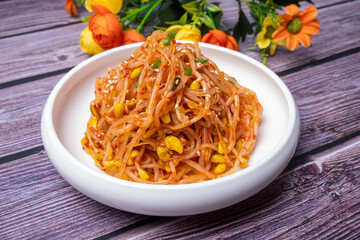 Soybean sprouts, one of the types of Korean food