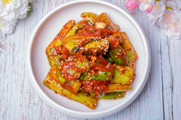 Cucumber Kimchi - Traditional Korea Food
