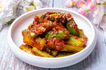 Cucumber Kimchi - Traditional Korea Food