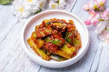 Cucumber Kimchi - Traditional Korea Food