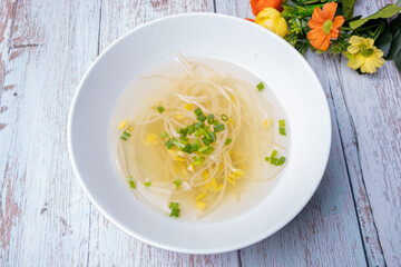 Bean sprout soup, one of Korean food