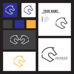 Horse Logo Design. Logo and business card design.